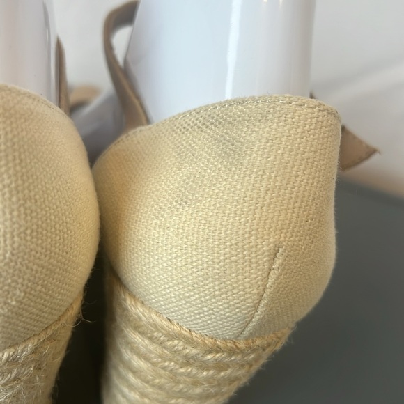 Naturalizer Derby Tan T-Strap Wedge Espadrilles Sandals 10M - Picture 4 of 13